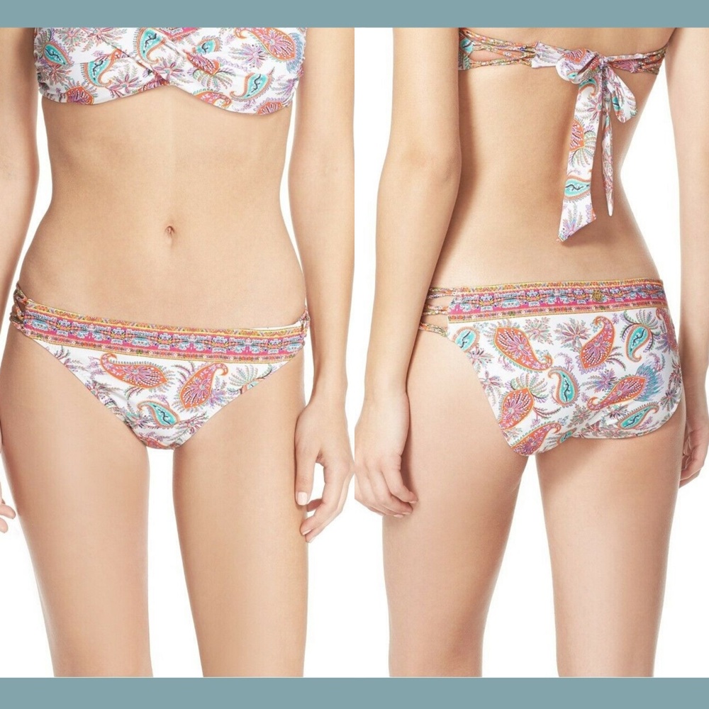 NWT! Nanette Lepore Gypsy Queen Charmer' Print Bikini‎ Bottoms [SZ XS ]